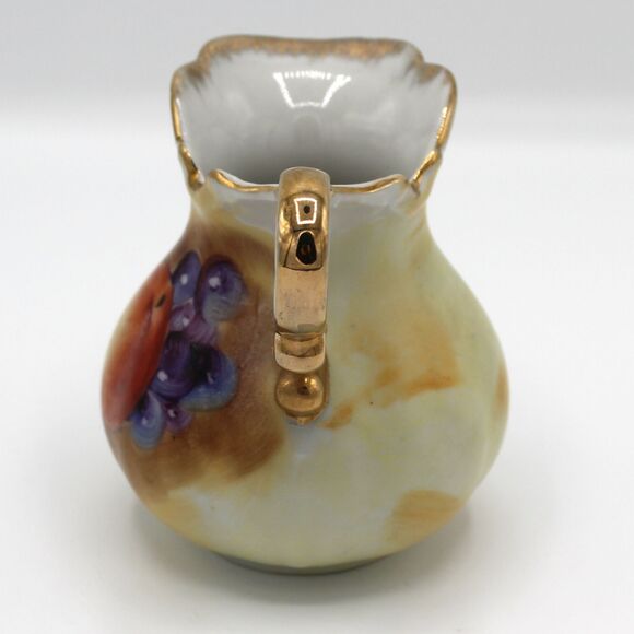 Vintage Porcelain Enesco Creamer Pitcher Vase Japan Mid-Century Fall Fruit Decor - Picture 5 of 7